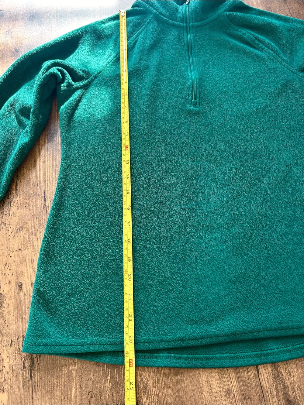 Women’s Small Natural Reflections Green Fleece 1/4 zip Pullover - Picture 4 of 7